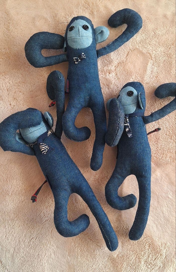 ハリウッドランチマーケット干支 さるデニム ターコイBLUEBLUE 聖林