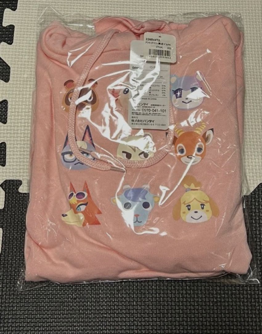 あつまれどうぶつの森 パーカー 集合 新品 XSサイズ ピンク あつ森