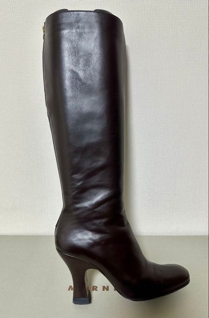 美品/MARNI】ジップアップロングブーツ 38（24.5〜25cm）