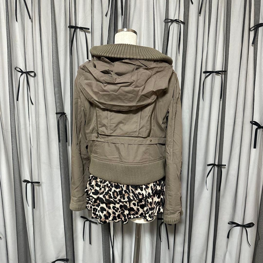 平成ギャルy2k ファー付き ミニタリージャケット フェアリーグランジ