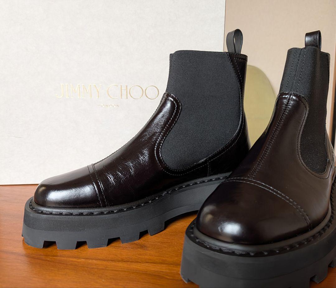 【極美品】JIMMY CHOO 37 黒 サイドゴアブーツ JIMMY CHOO（ジミーチュウ） ブーツ YOUTH II バイカーブーツ