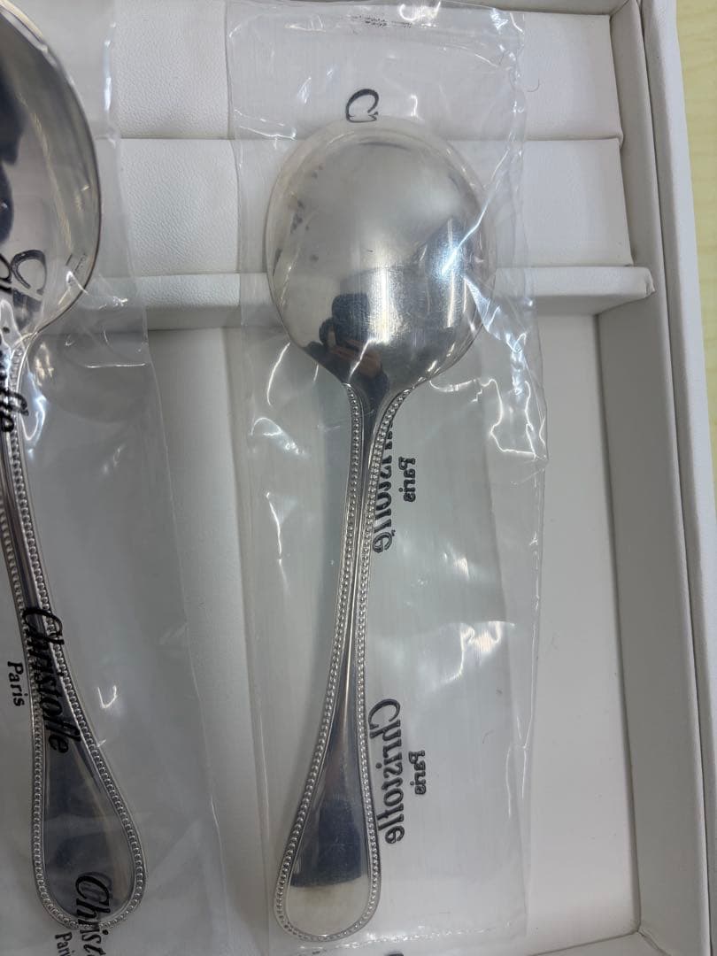 christofle クリストフル スープスプーン 6本セット 銀食器 未使用品