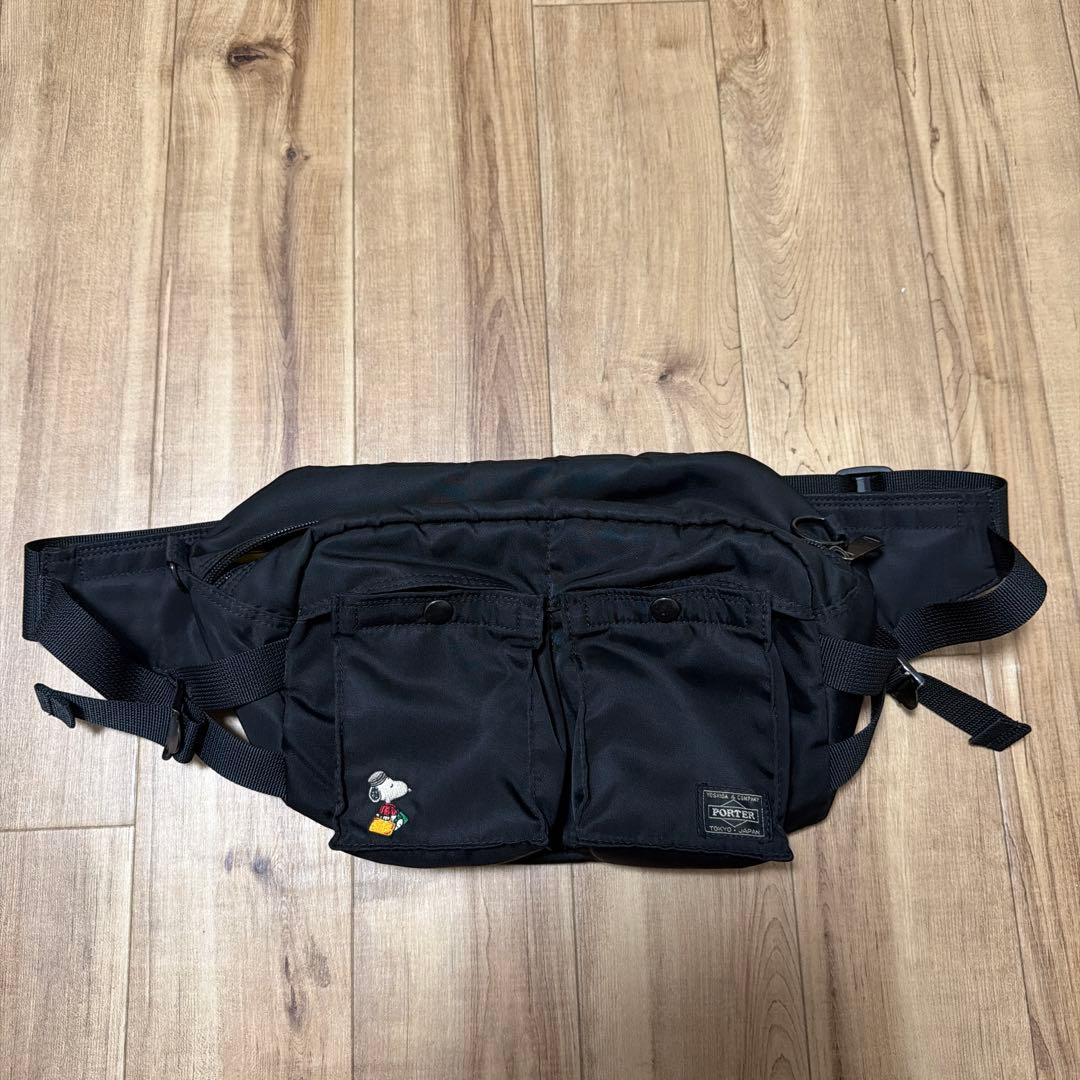 JOE PORTER ボディバッグ スヌーピー付き ブラック - メルカリ