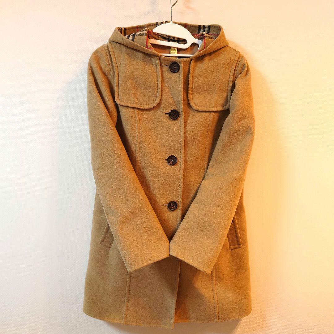 BURBERRY　ダブルフェイス フード付きコート cashmere double face hooded coat(カシミヤダブルフェイスフード付き