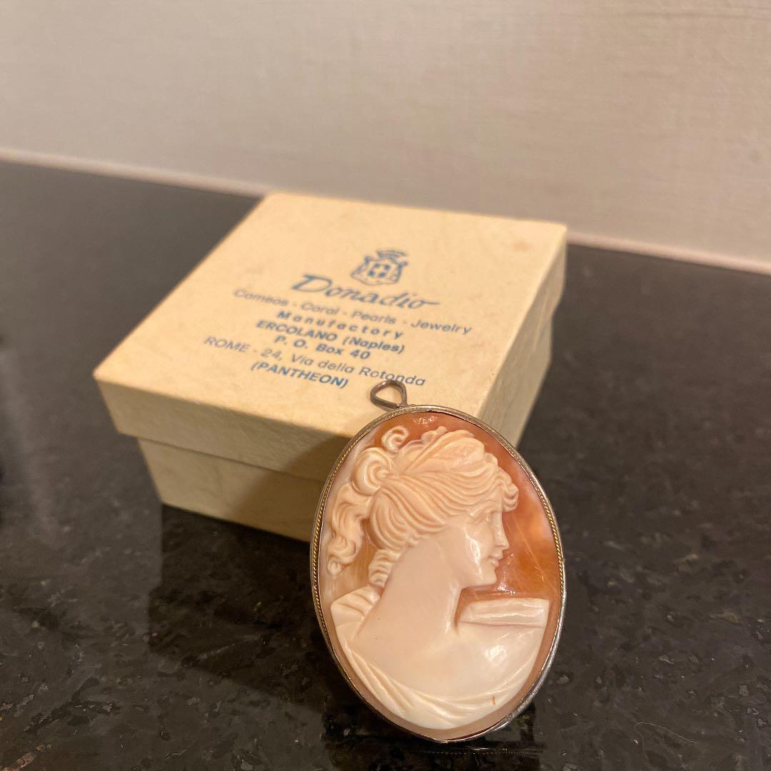 希少♡箱付き】アンティーク Donadio カメオ ブローチ ペンダント