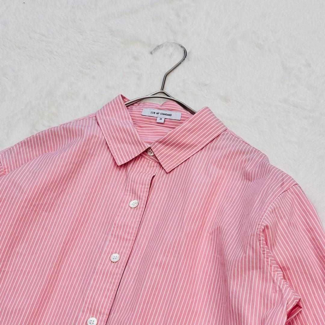 美品 23区 24SS CANCLINI シャツ ピンクストライプ M - メルカリ