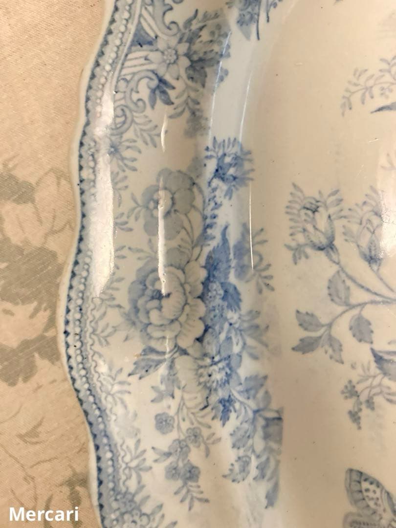 【レア】ヴィクトリアン　アジアティックフェザンツオーバル　大皿　38.5cm