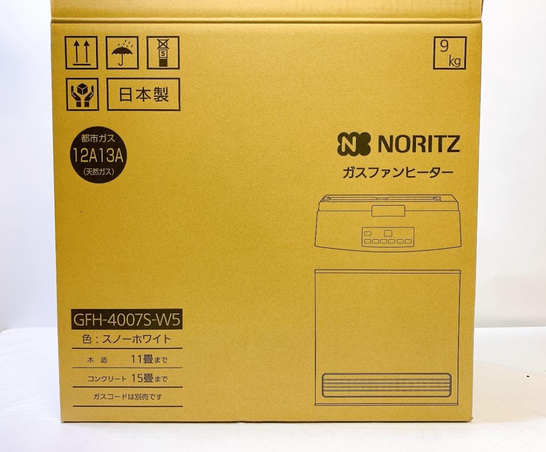 NORITZ ガスファンヒーター GFH-4007S スノーホワイト rakudenmart_gfh-4007s-13a