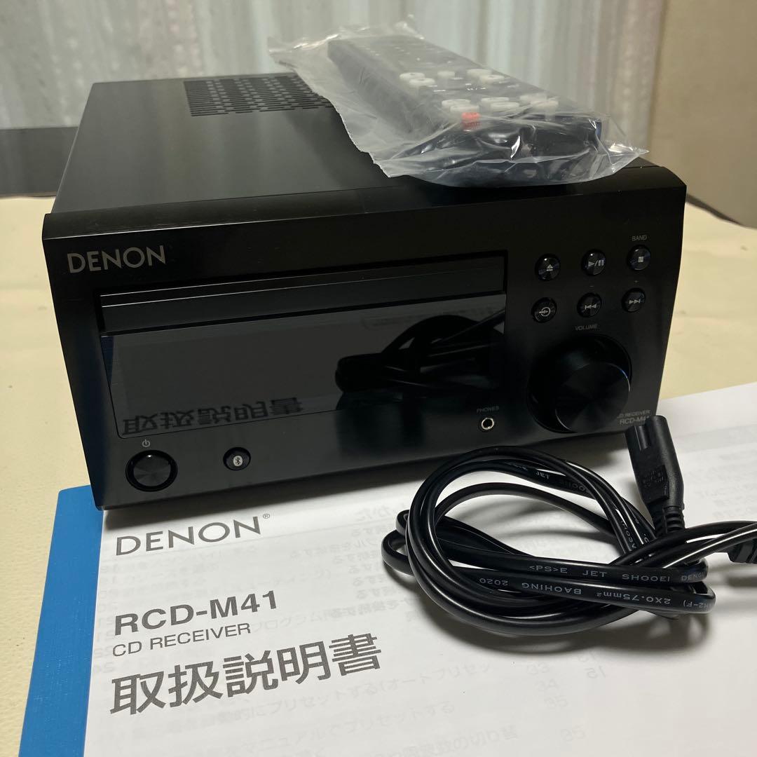 DENON CDレシーバー RCD-M41K 整備動作品 2020年製 CDレシーバー ブラック RCD-M41K [Bluetooth対応 /ワイドFM対応] Denon