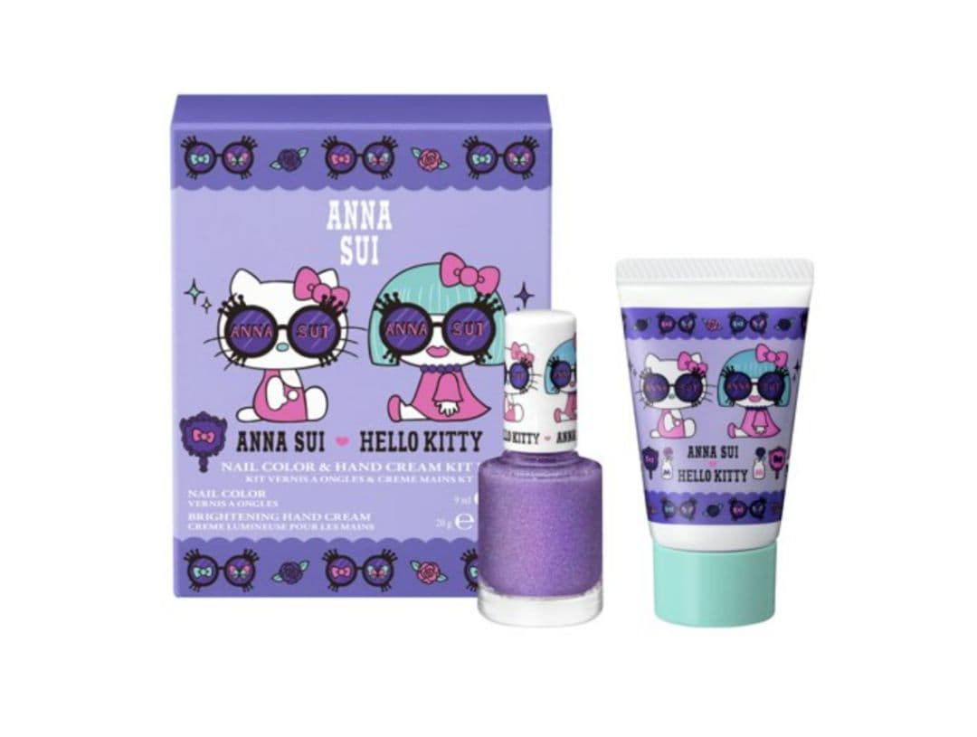 アナ スイ×ハローキティ クリスマスコフレ2024 赤・紫(リップ＆ネイル