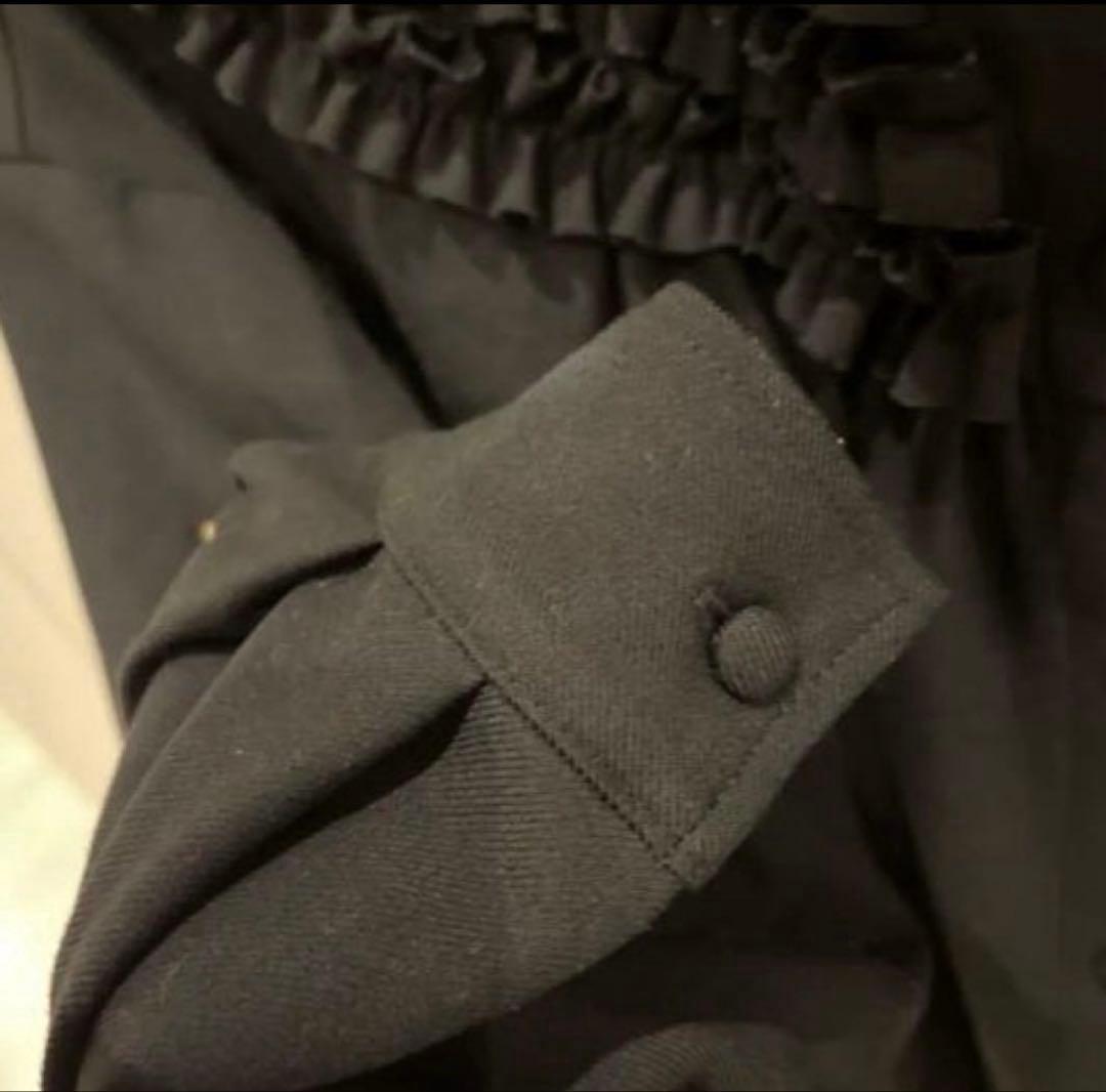 ロージーモンスター 裏起毛ミニフリルブラウス ブラック フリー