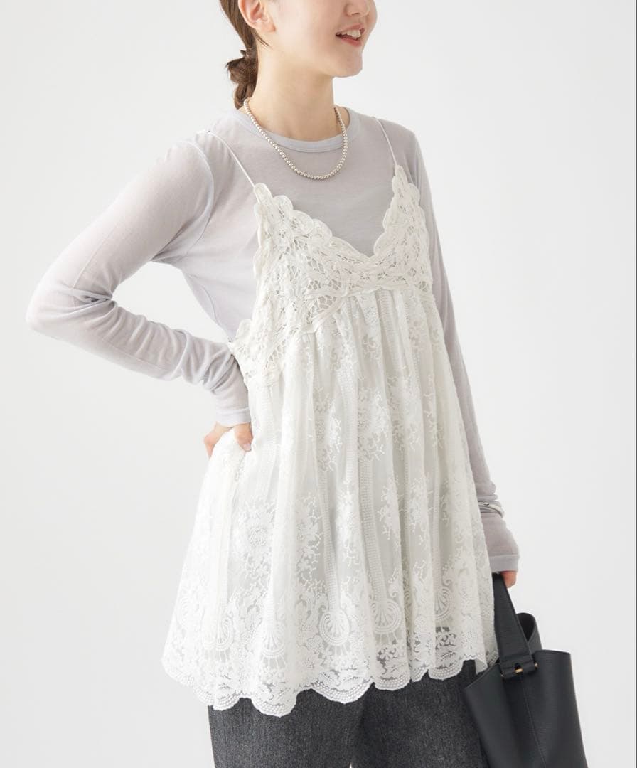 IENA 完売品　アンティークチュールバテンキャミ アンティークチュールバテンキャミ（シャツ／ブラウス）｜IENA（イエナ