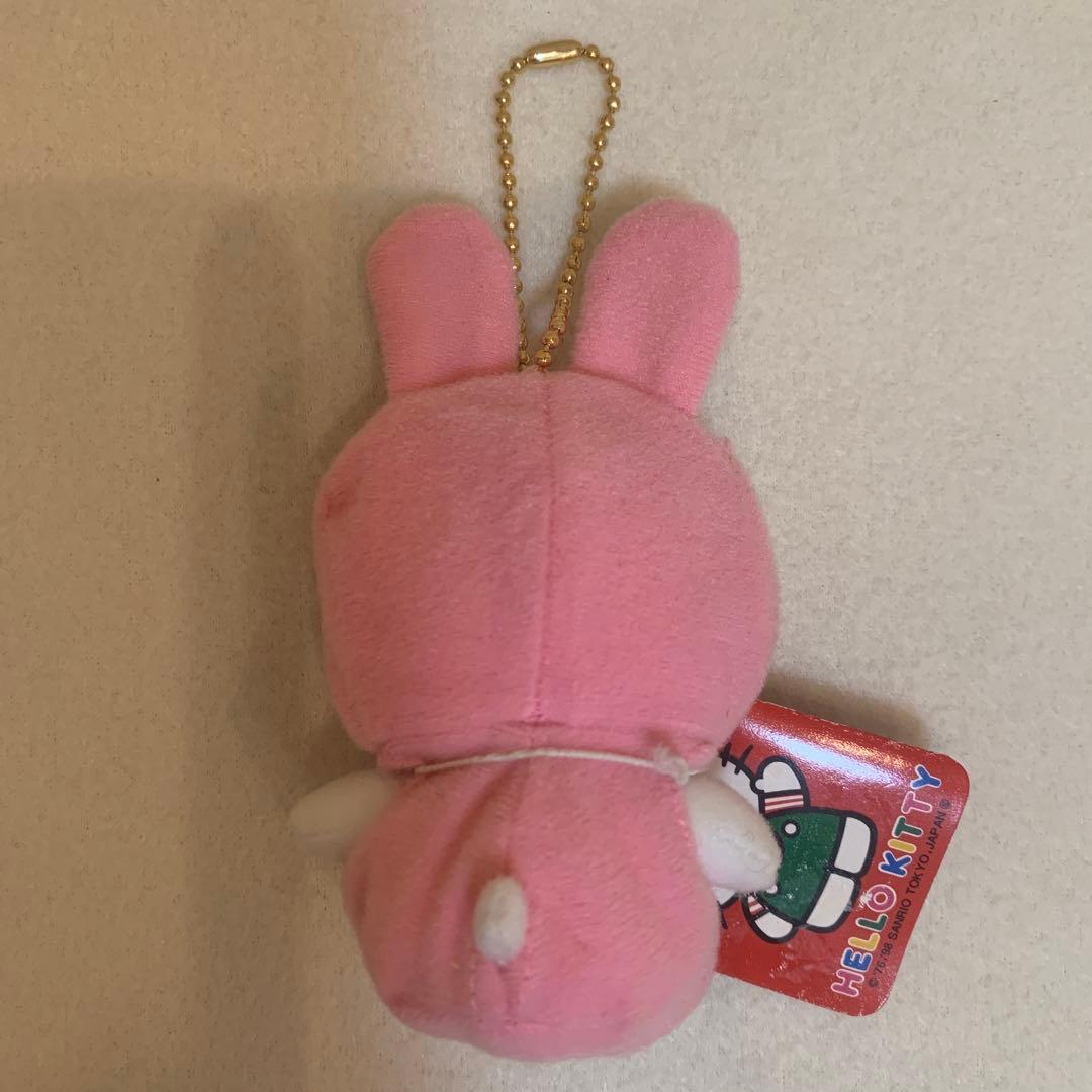 レトロ ハローキティ 変身ぬいぐるみ ウサギ マスコット ホルダー 1998
