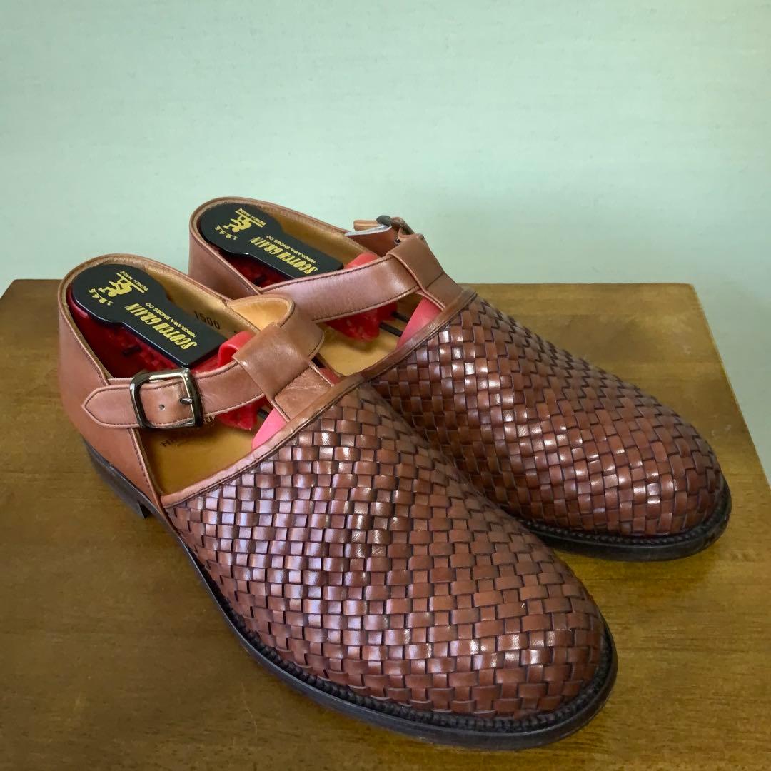 SCOTCH GRAINスコッチグレイン イントレチャート レザーサンダル 25