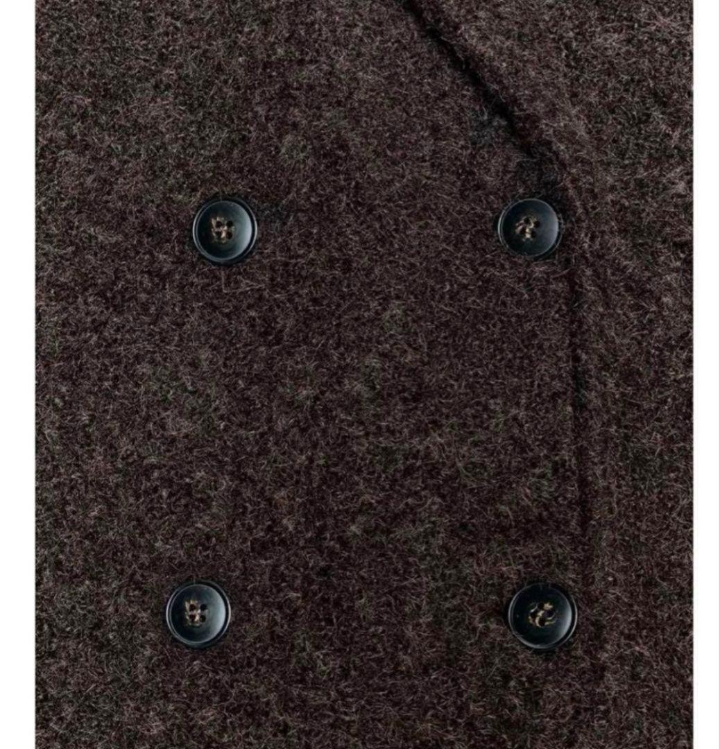 ZARA】ブークレダブルブレストミディ丈コート - メルカリ