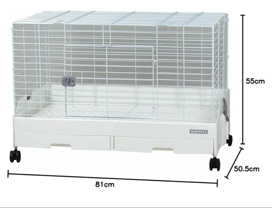 Sanko ケージ ホワイト キャスター付 サンコー イージーホーム エボ80 三晃商会WEBページ
