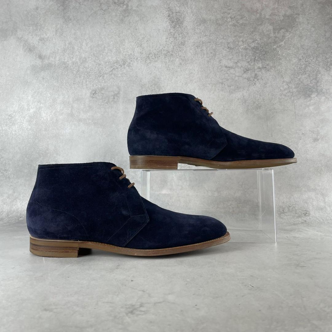 現行・美品 エドワードグリーン シャンクリン スエード チャッカブーツ