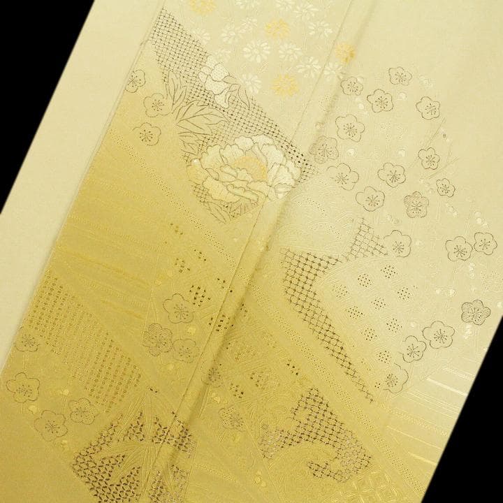 裄66cm エクリュの【三大刺繍】 ～相良・蘇州・スワトウ～ 新品の