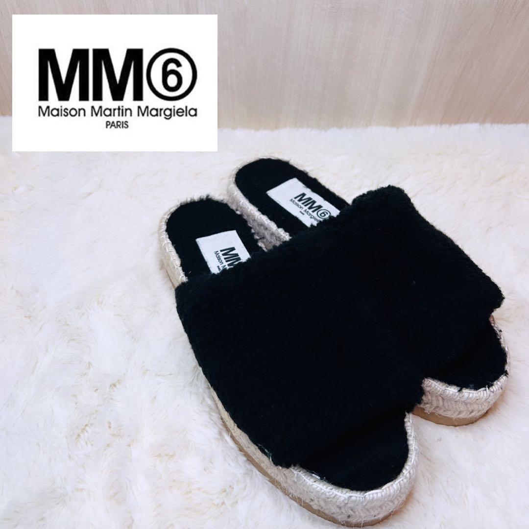 マルジェラ厚底ボアサンダル37