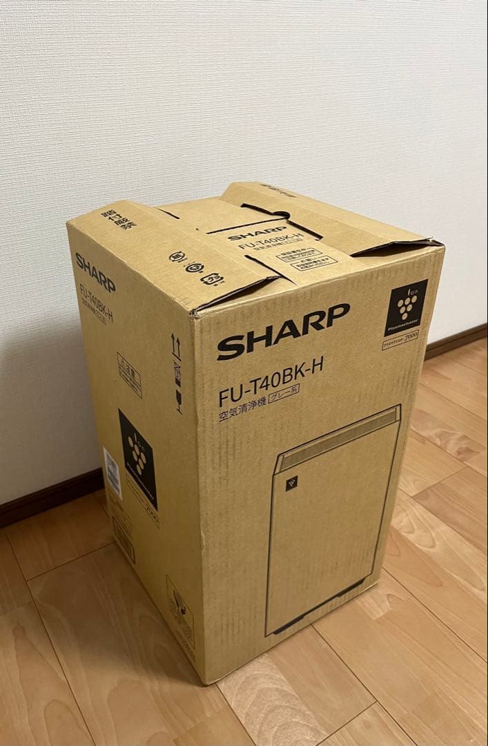 値下げしました！★新品未使用★SHARP FU-T40BK-H 空気清浄機 空気清浄機 グレー系 FU-T40BK-H [適用畳数：18畳 /PM2.5対応] SHARP