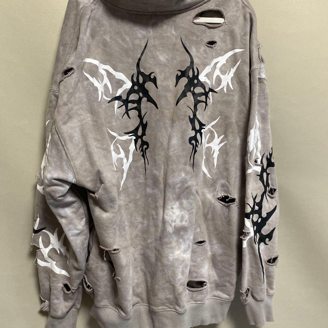 GALFY／ガルフィー＆クロミ・イルガルフィームラ染めハーフZIP (グレー