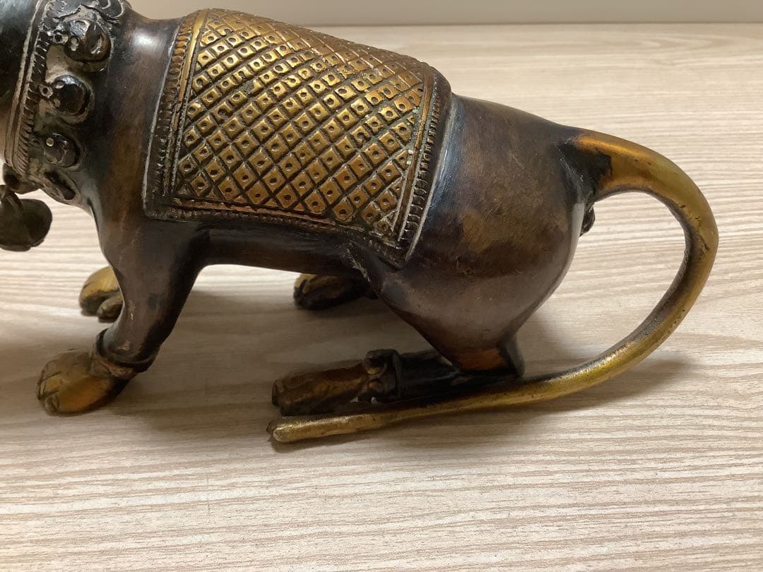 《 チベット密教　ヒンドゥー教　新品 》 マウス　幸運の使い　真鍮　約1420g