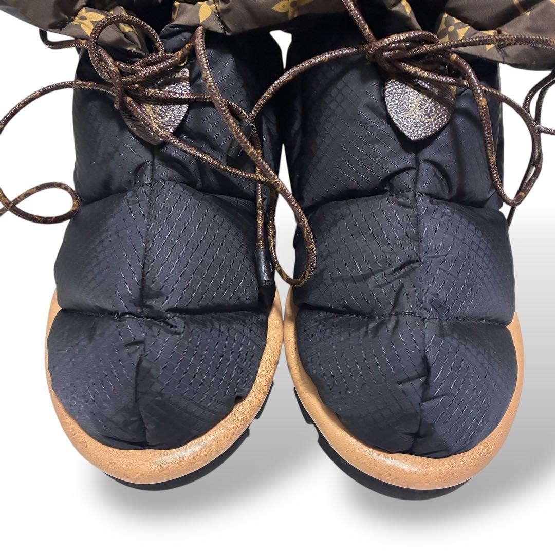 極美品 ルイヴィトン ピローライン アンクルブーツ モノグラム 36 23cm