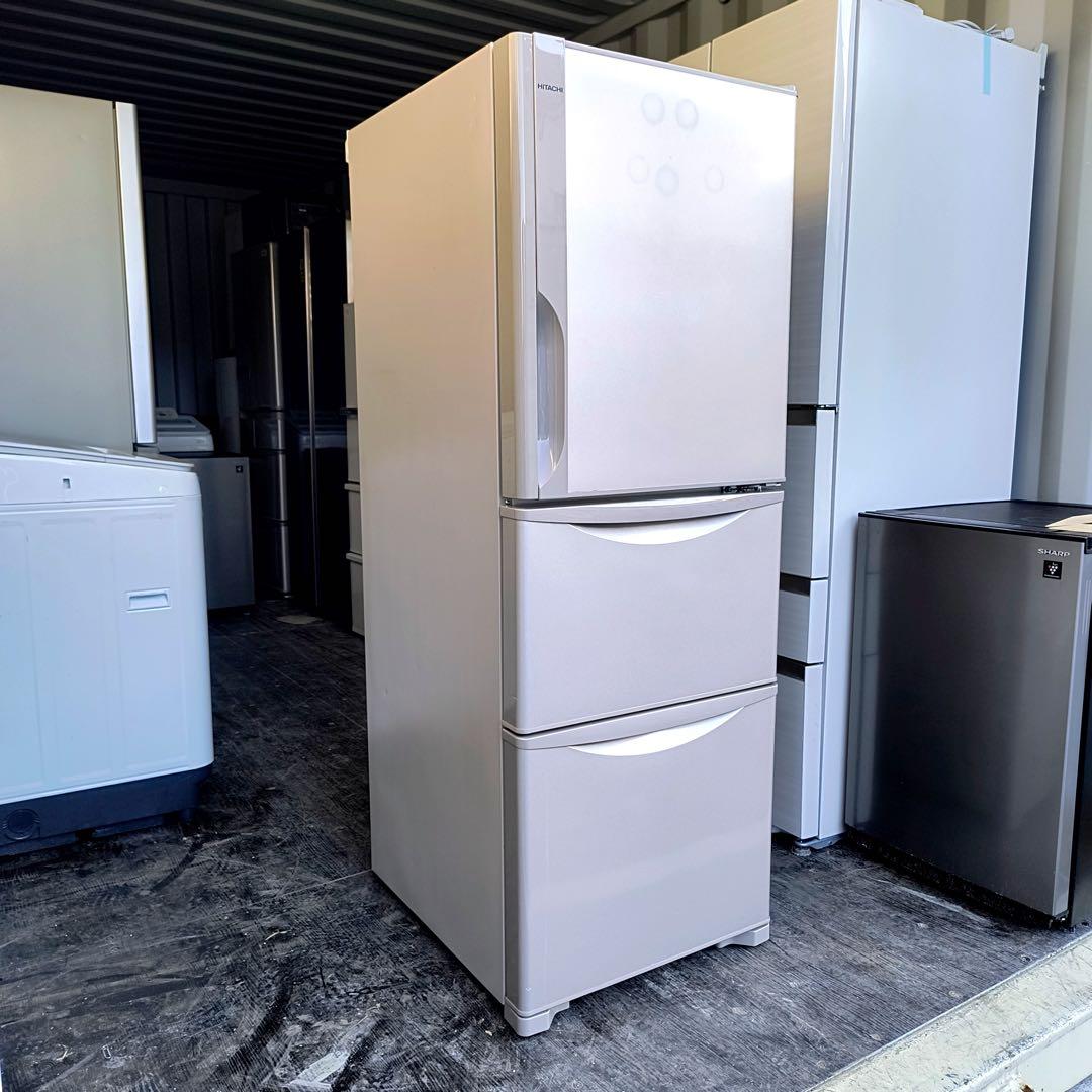 運搬取付無料！ライトブラウン・スリム冷蔵庫！ 純正日立！超美品！完