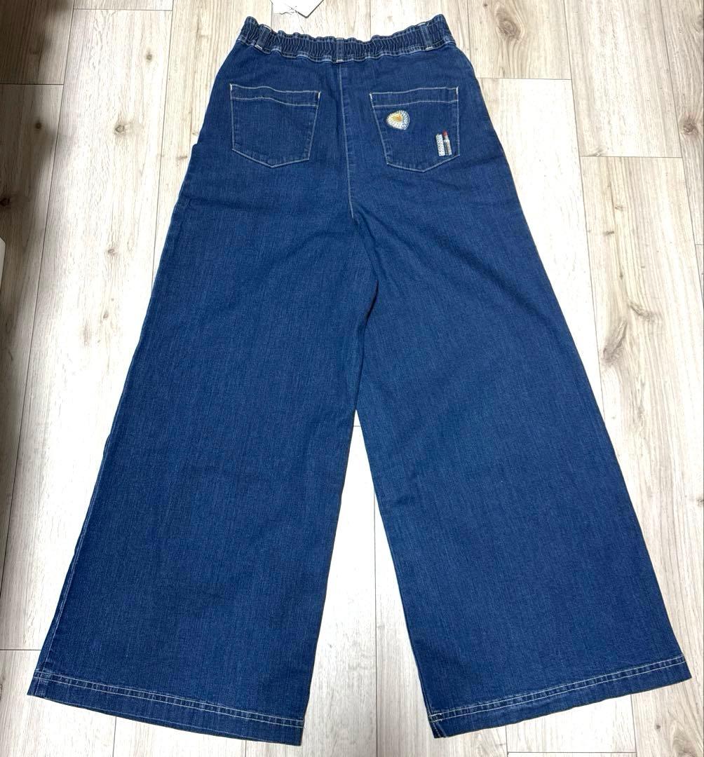 ♡新品同様♡2024年♡エムズグレイシー♡刺繍デニムガウチョパンツ38♡