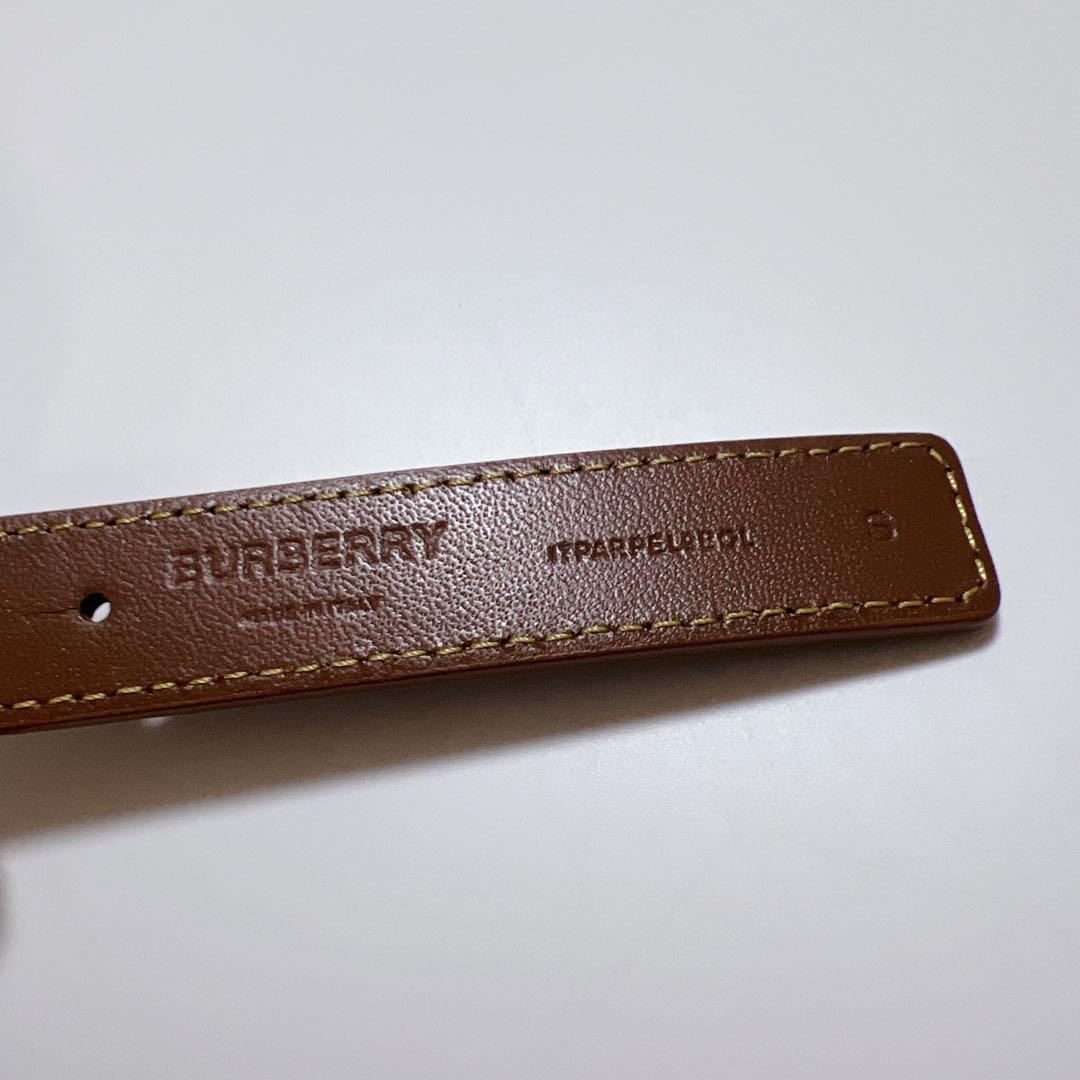 《極美品》バーバリー リバーシブル TBベルト レザー ブラウン ゴールド