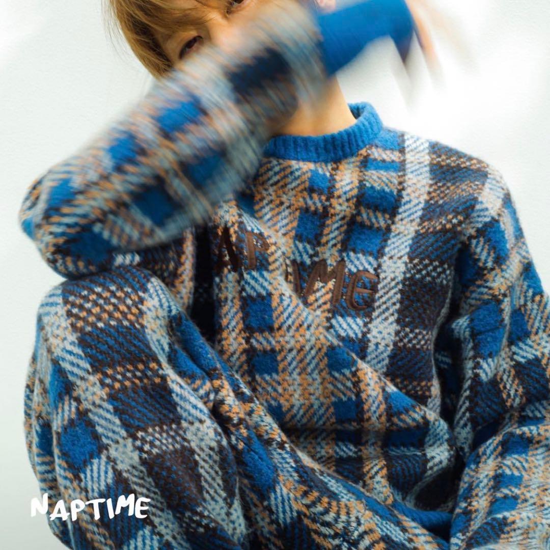 新品 Naptime ナップタイム Nissy 西島隆弘 ニットパンツ チェック