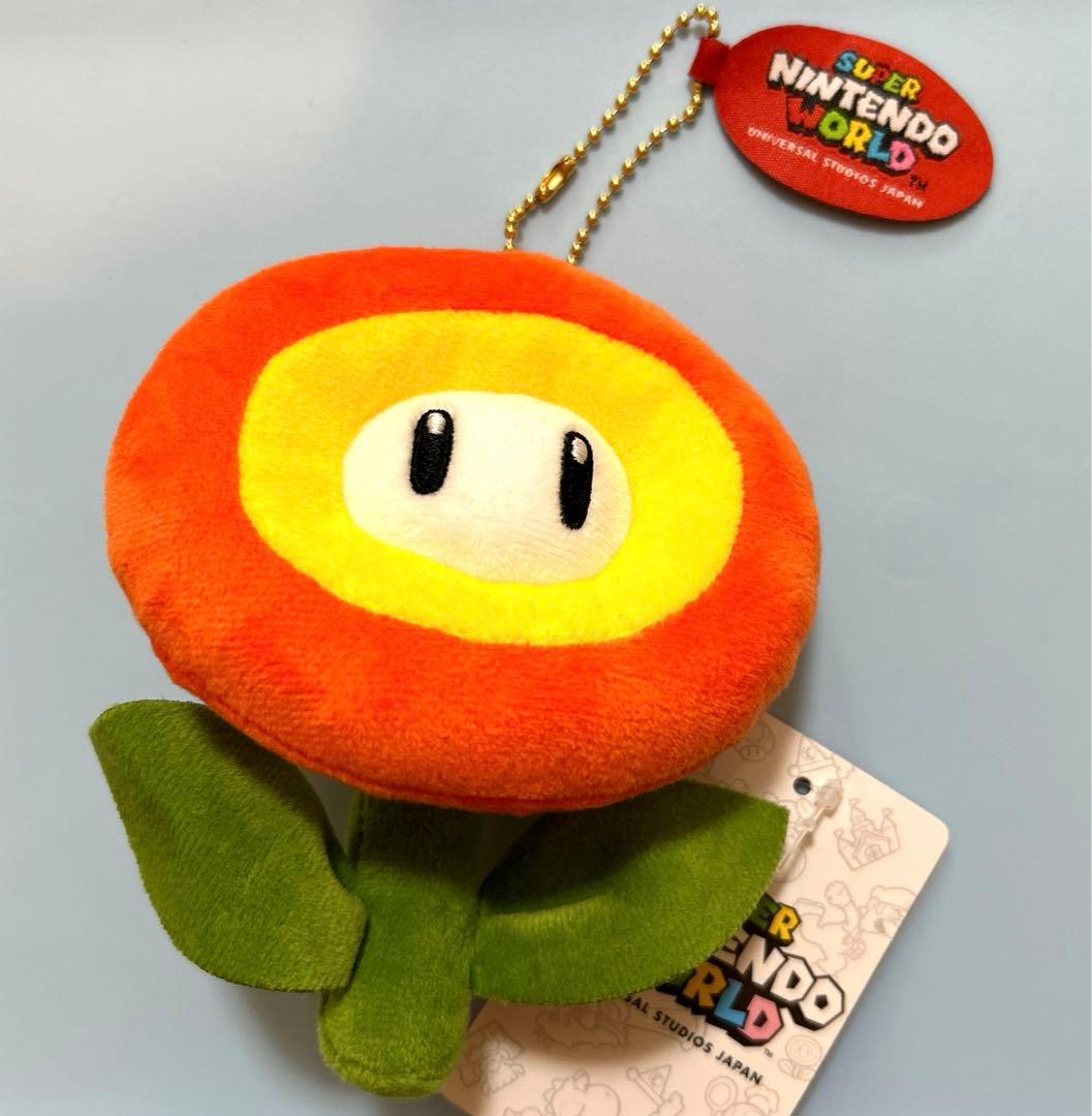 USJ限定☆スーパーマリオ ファイヤーフラワー ぬいぐるみキーチェーン