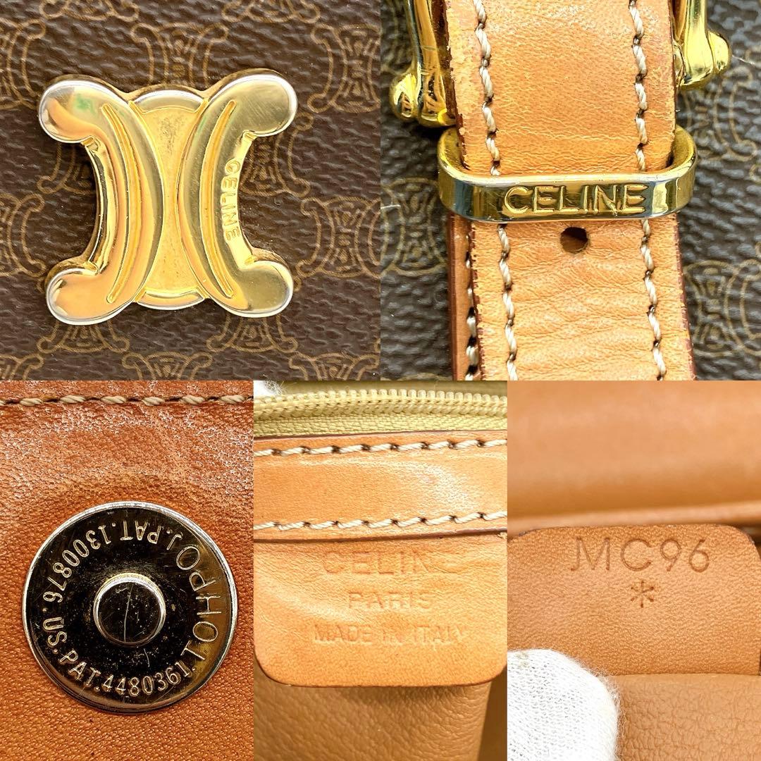 希少【CELINE】ハンドバッグ ブラゾン金具 マカダム柄 BOX型 - メルカリ