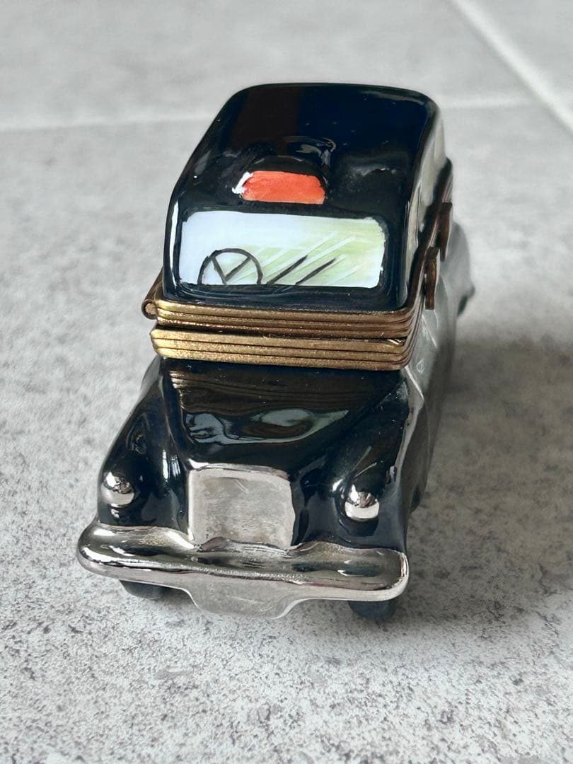 リモージュボックス フランス製 GR ロンドンタクシー 黒い 小物入れ、置物