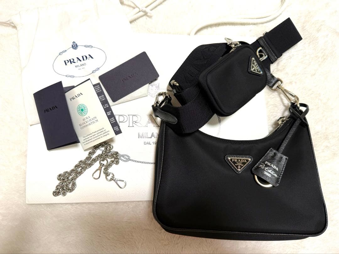 PRADA プラダRe-Edition2005 Re-Nylon☆ Black Prada Re-edition 2005 Re-nylon Bag | PRADA
