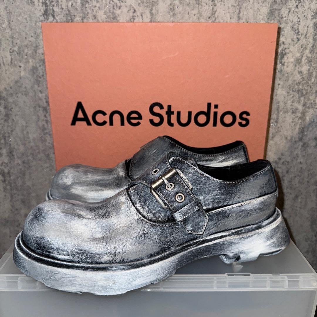 新品 がーくん着用 17万円 Acne Studios ダービーレザーシューズ