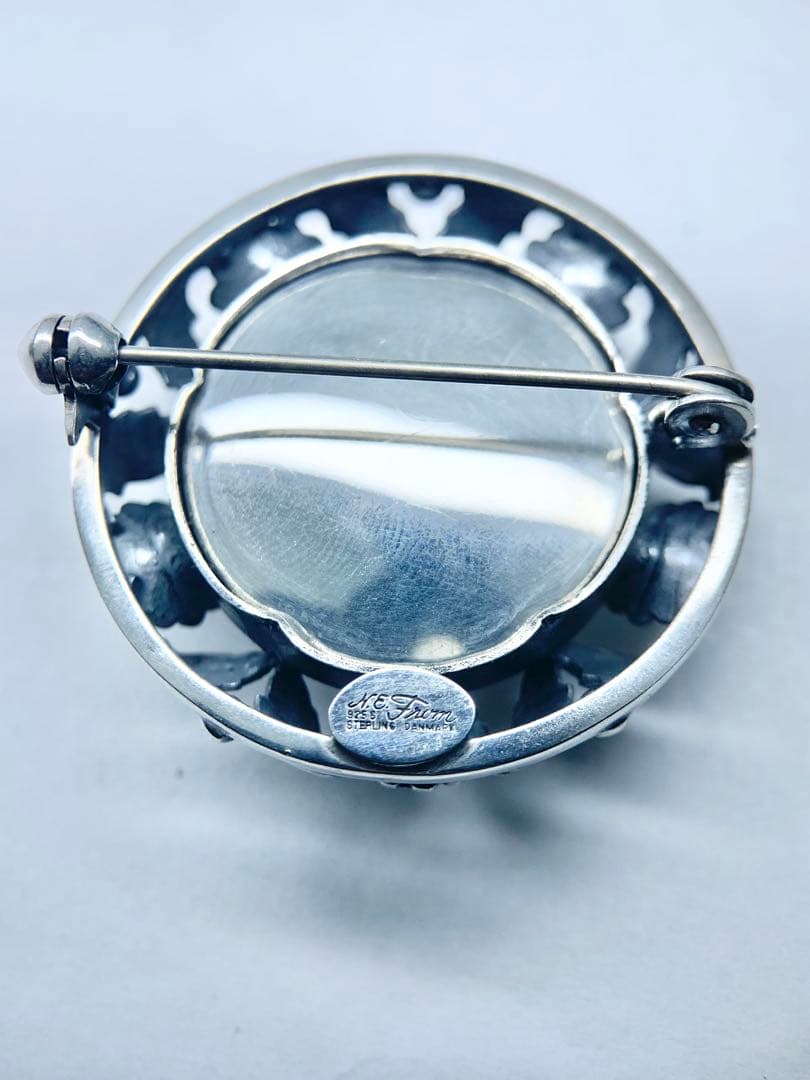 希少 N.E.From ブローチ フラワー 花 ヴィンテージ シルバー 925