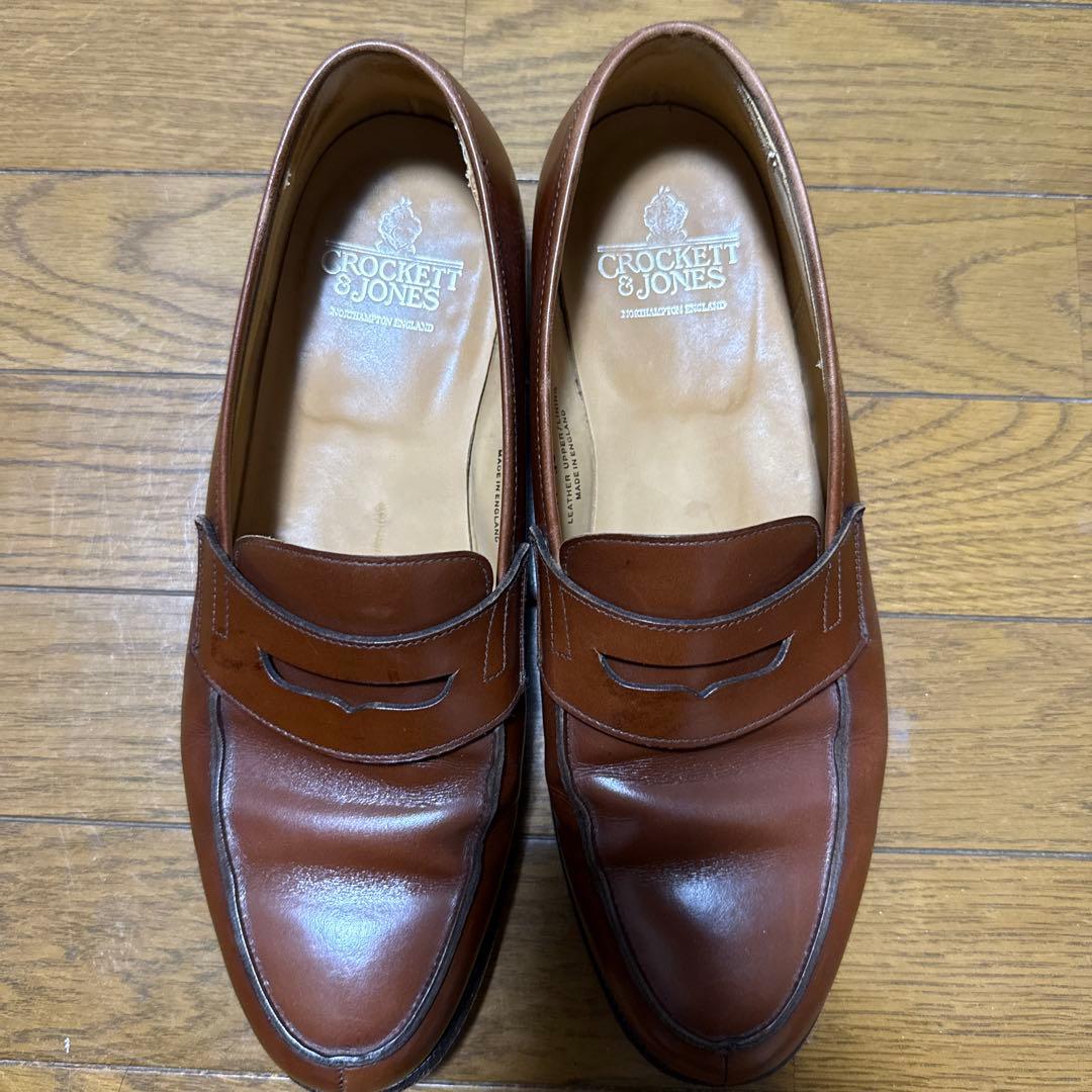 CROCKETT & JONES ブラウン ローファー 定価10万 - メルカリ
