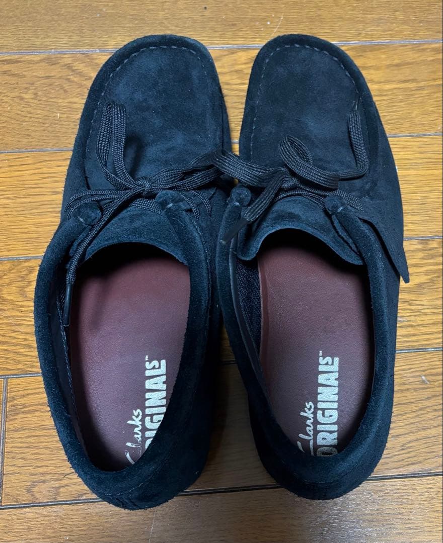 【美品】クラークス ワラビー ゴアテックス ブラック 24.5cm