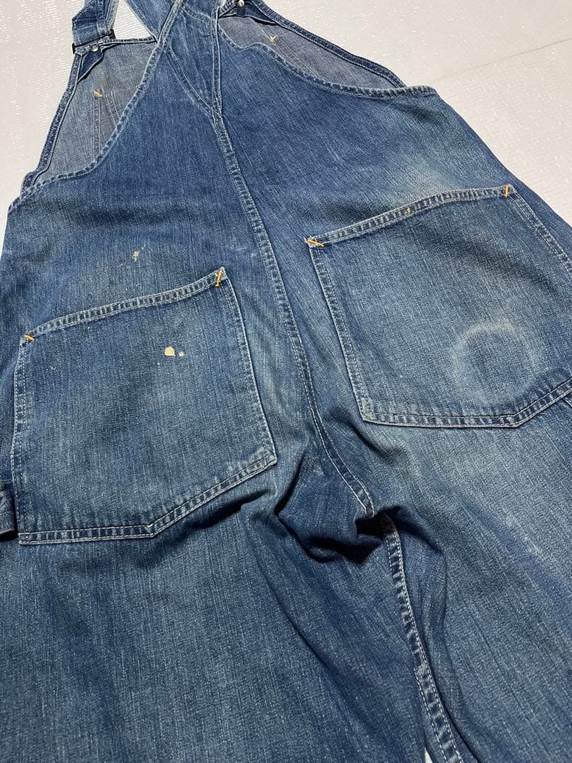 vintage】大戦モデル 月桂樹ボタン オーバーオール ドーナツボタン