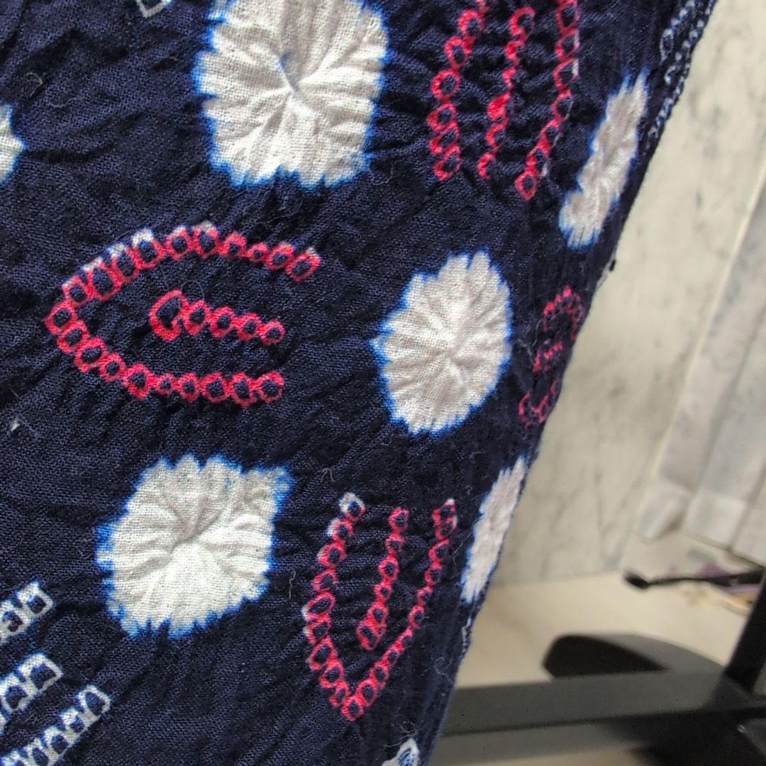 濱文子様ご購入高級有松絞り 肩当て居敷き当て付き 一部しつけ糸有り美