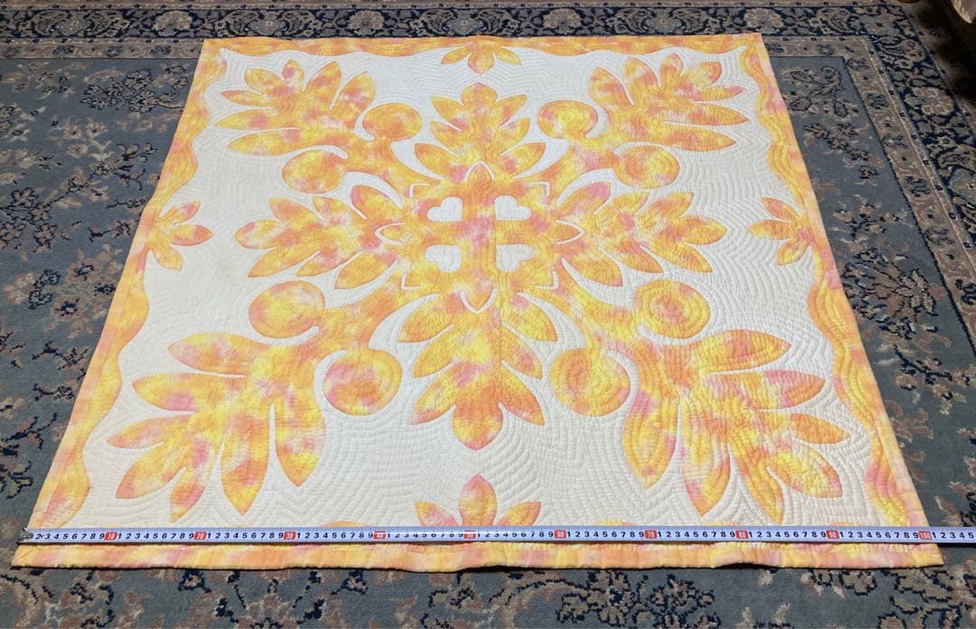 最終値下げ ハワイアンキルトタペストリー ハンドメイド【101cm✖️102cm】
