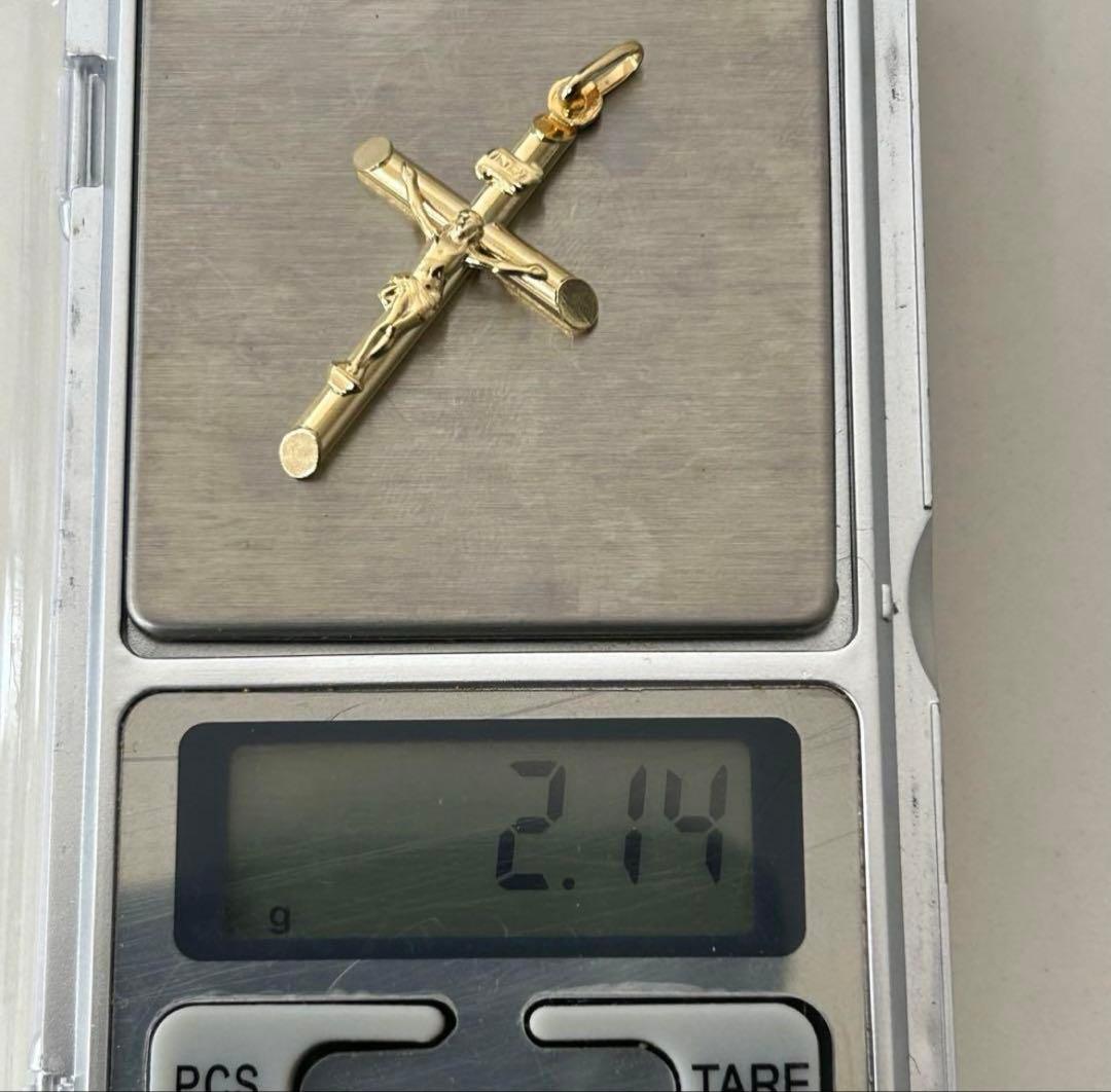 K18 18金 750 クロストップ キリスト 十字架 INRI