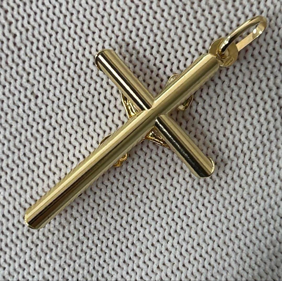K18 18金 750 クロストップ キリスト 十字架 INRI
