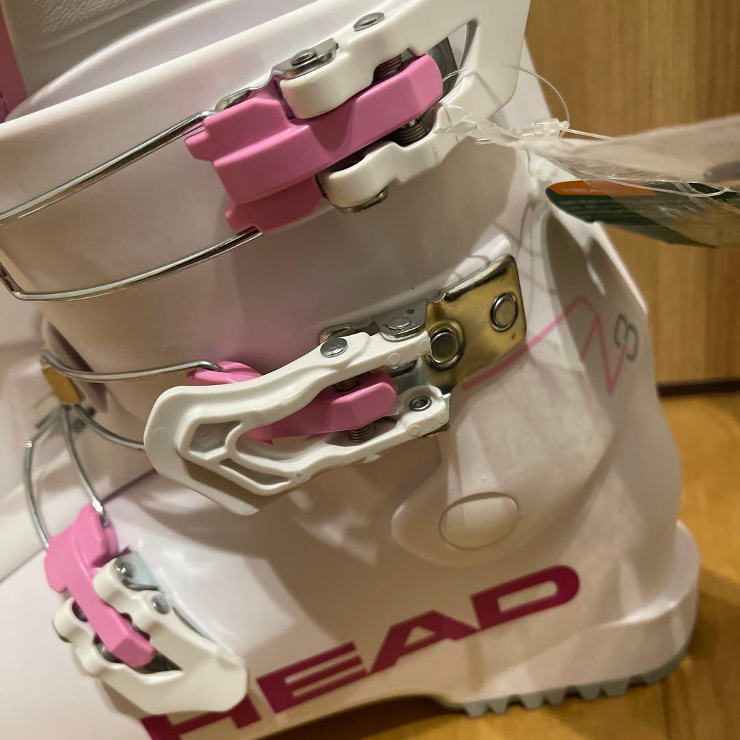 新品　HEAD ジュニア　スキーブーツ ホワイト/ピンク　24.0〜24.5cm