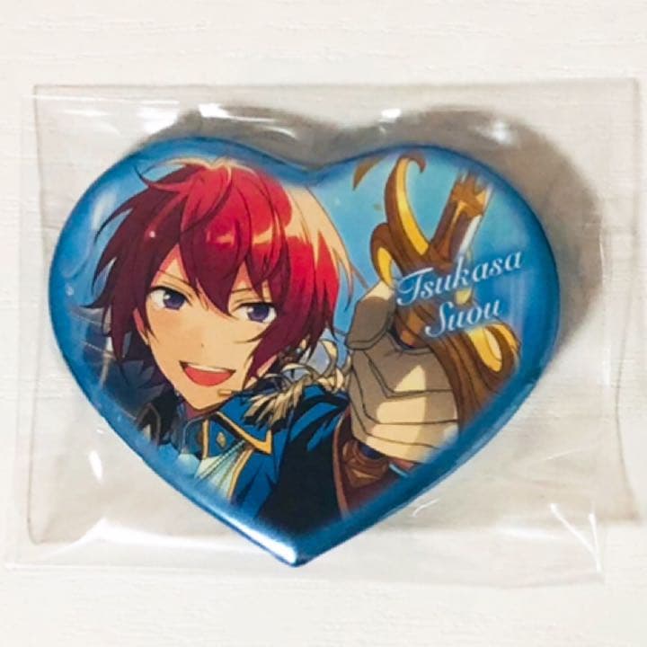 新品☆あんスタ☆Knights【朱桜司】ハートカンバッジ☆ハート缶バッジβ