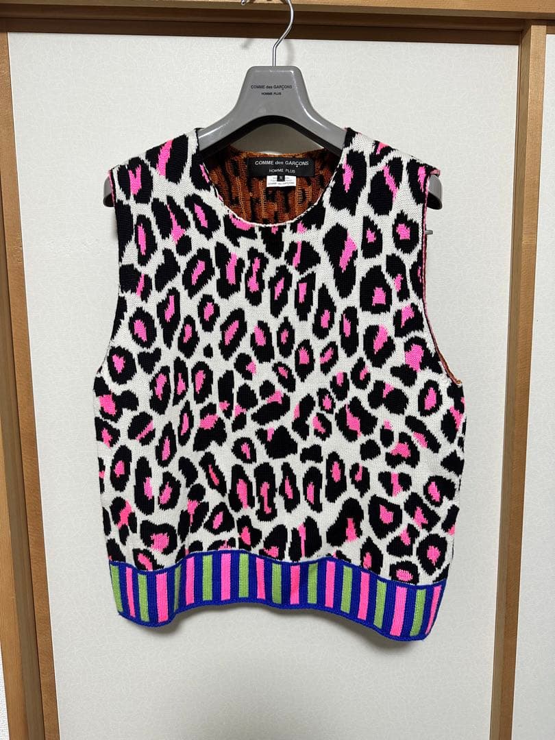 コムデギャルソンオムプリュス 18ss レオパードベスト - メルカリ
