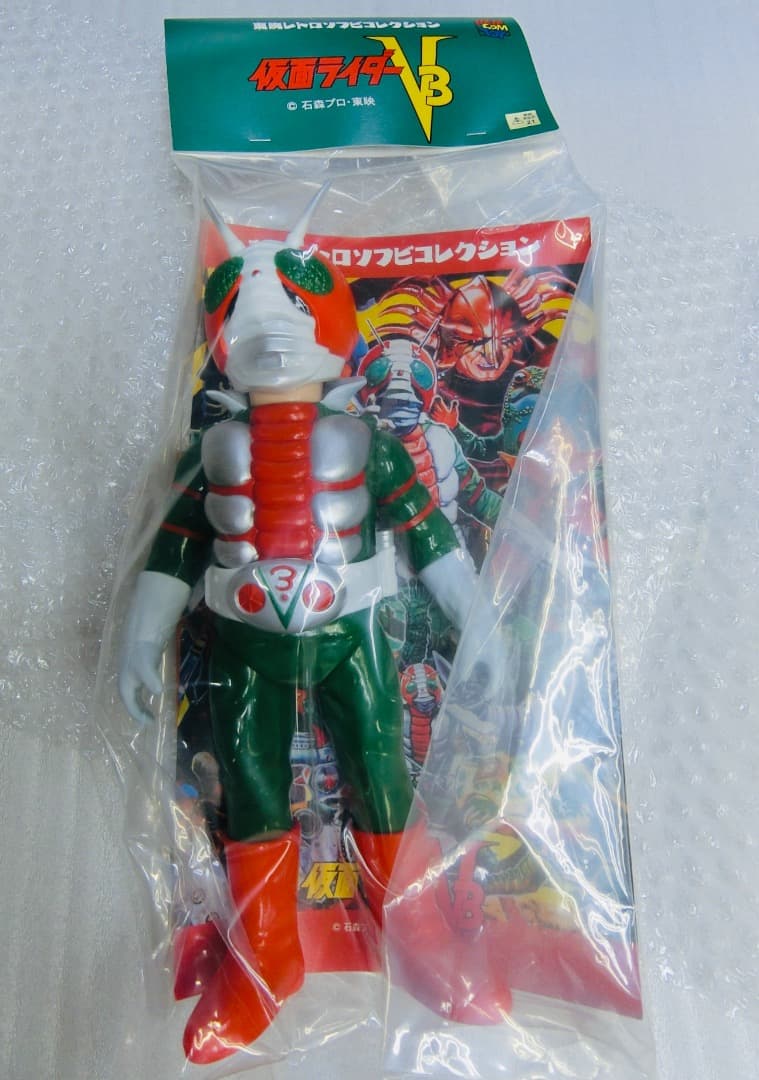 東映レトロソフビコレクション　仮面ライダーV3 ビニールマフラー　未開封品 東映レトロソフビコレクションにビニールマフラー版の「仮面ライダーV3