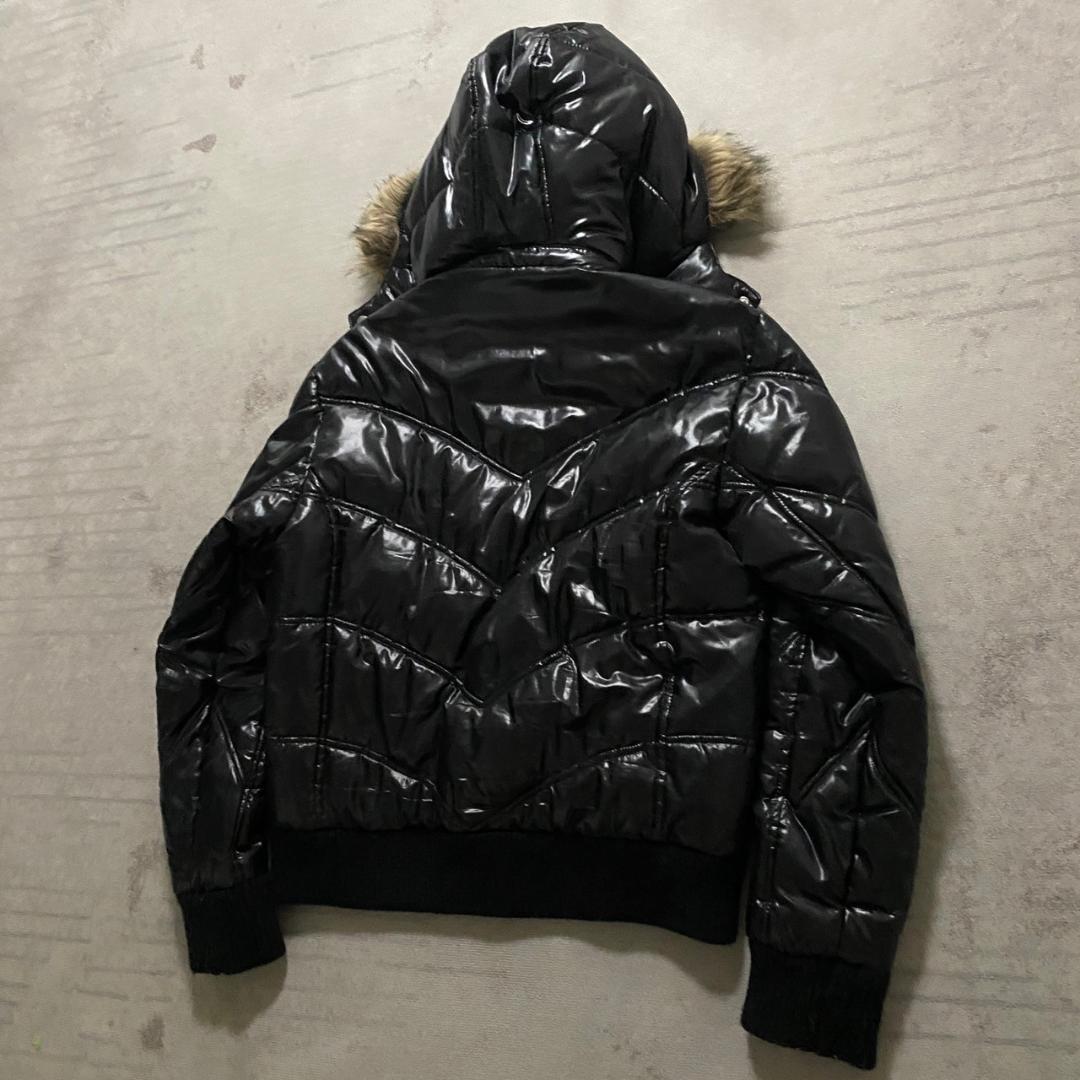 00s Y2K ファー ダウンジャケット 光沢 グランジ お兄系 - メルカリ