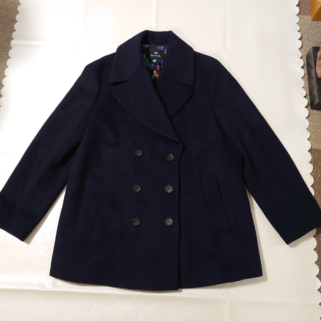 ポールスミス ピーコート 大きいサイズ 4L相当 ウールコート ネイビー